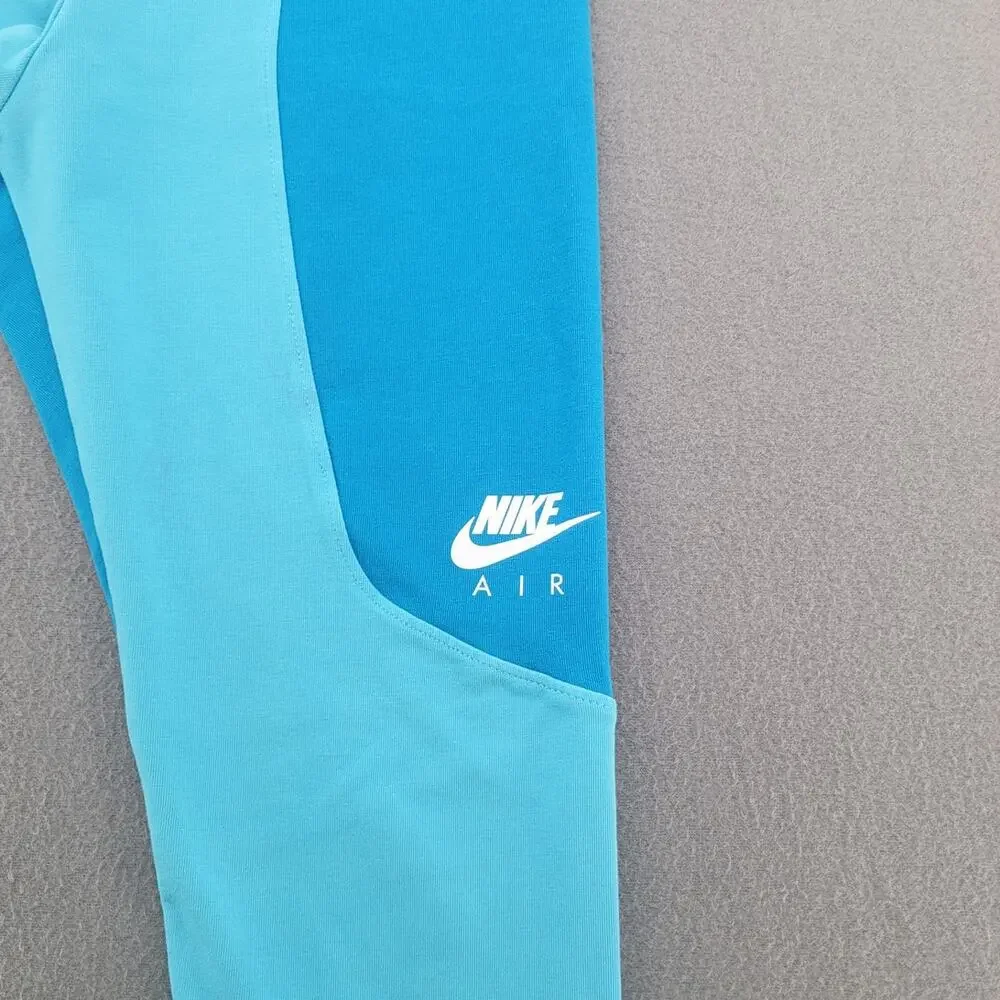 Nike Air 7/8 Leggings S Blue Colorblock Training Pilates Running Athleisure Gym